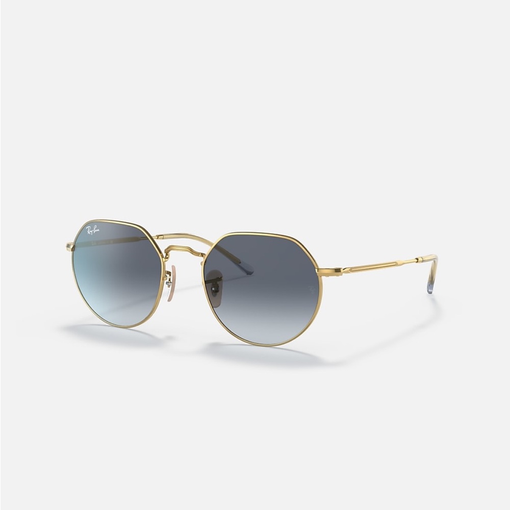 Ray-Ban Hexagonal Gold Frame Sunglasses